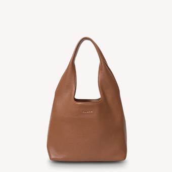 Saben Kiki Shoulder Bag - Tan Lightly Milled