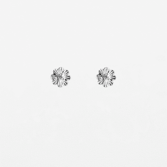 Stella + Gemma Earrings  Baby Flower - Silver