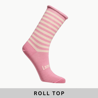 Lamington Merino Wool Roll Top Crew Socks | WOMAN | Meringue
