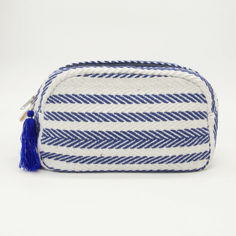 Stella + Gemma Cosmetic Bag - Navy Herringbone