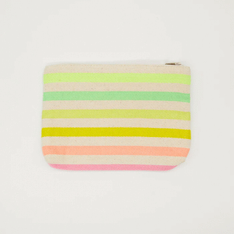 Stella + Gemma Small Pouch - Coloured Stripes