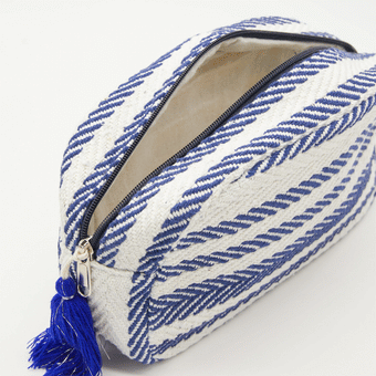 Stella + Gemma Cosmetic Bag - Navy Herringbone