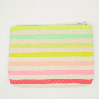 Stella + Gemma Large Pouch - Coloured Stripes