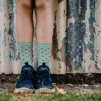 Lamington Merino Wool Crew Socks | CHILD | Apple