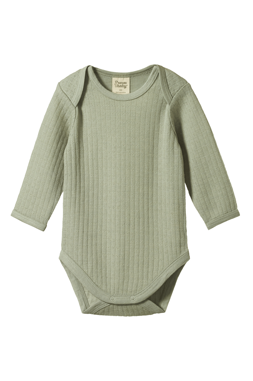 Merino Bodysuit Pointelle - Natural