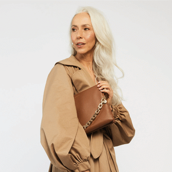 Saben Matilda Crossbody Tan + Chunky Chain