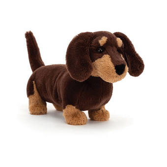 JELLYCAT OTTO SAUSAGE DOG BROWN 18X9X17CM