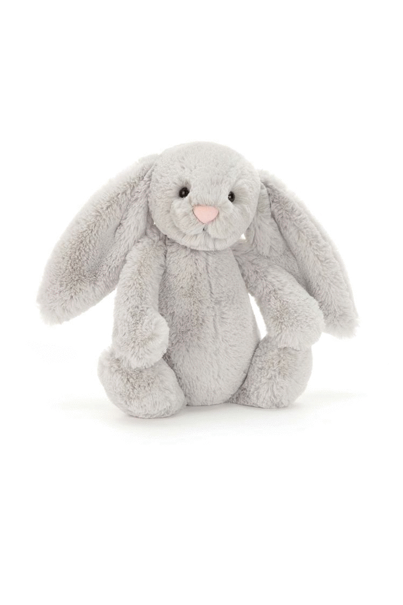 JELLYCAT BASHFUL SILVER BUNNY ORIGINAL (MED) GREY 9X12X31CM