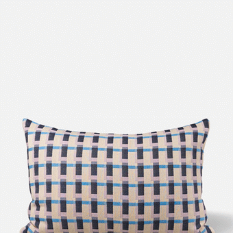 Citta  Civic Cushion Cover 60x40cm - Cornflower/Multi