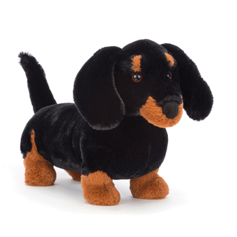 JELLYCAT FREDDIE SAUSAGE DOG BLACK 19X15X35CM