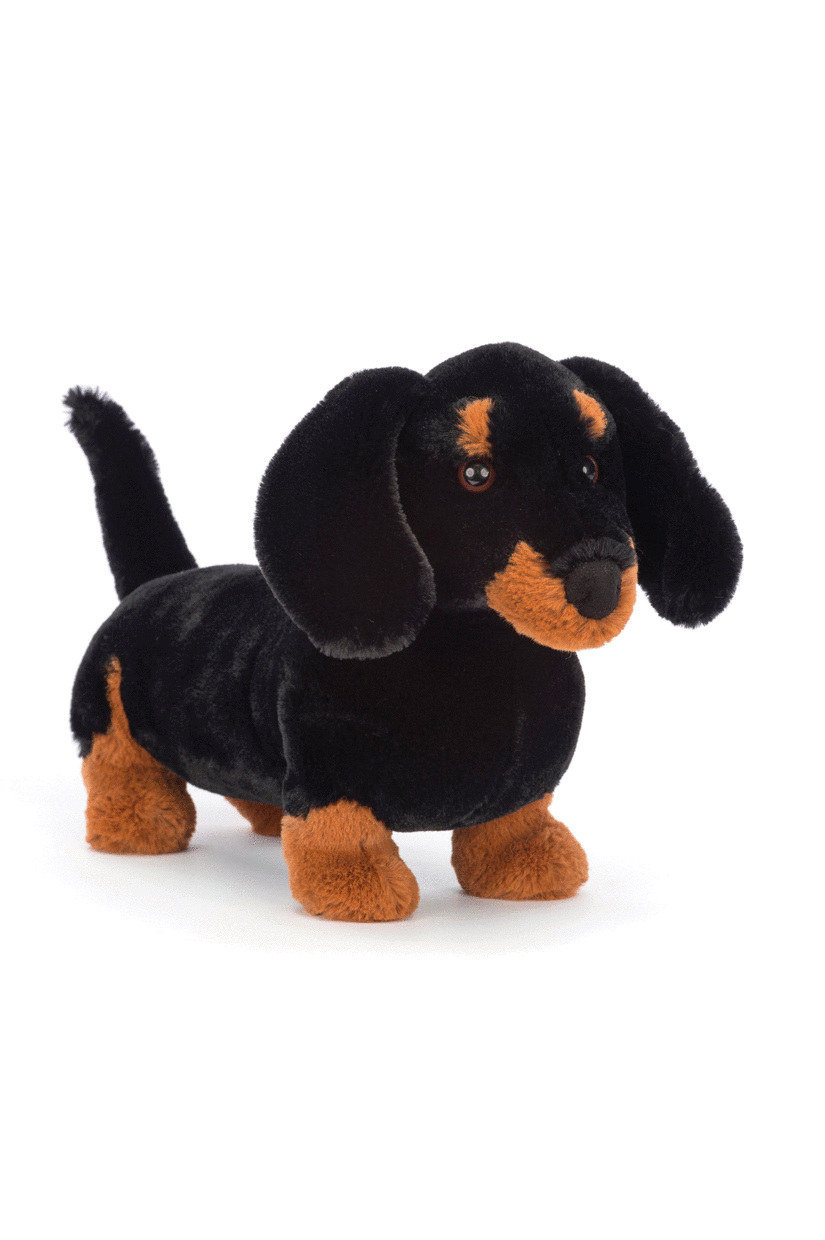 JELLYCAT FREDDIE SAUSAGE DOG BLACK 19X15X35CM