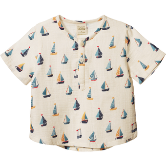 Nature Baby Short Sleeve Caravan Shirt Muslin - Regatta Print