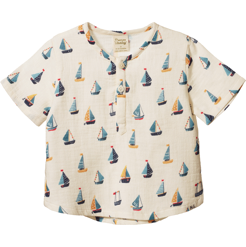 Nature Baby Short Sleeve Caravan Shirt Muslin - Regatta Print