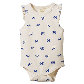 Nature Baby Fleur Bodysuit - Ribbons Print