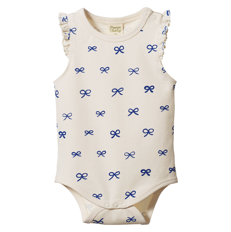 Nature Baby Fleur Bodysuit - Ribbons Print