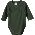 Nature Baby Merino Long Sleeve Kimono Bodysuit Pointelle - Thyme