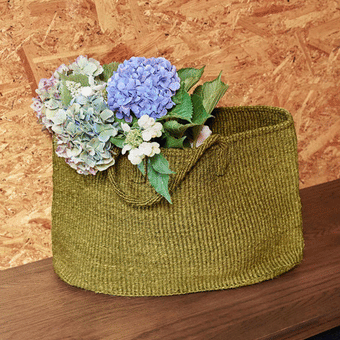 Citta Sisal Oval Basket - Olive 50x20x30.5xmh