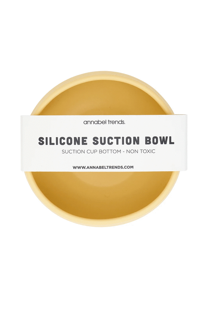 SILICONE Suction Bowl Lemon