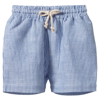 Nature Baby James Shorts Linen - Blue Stripe