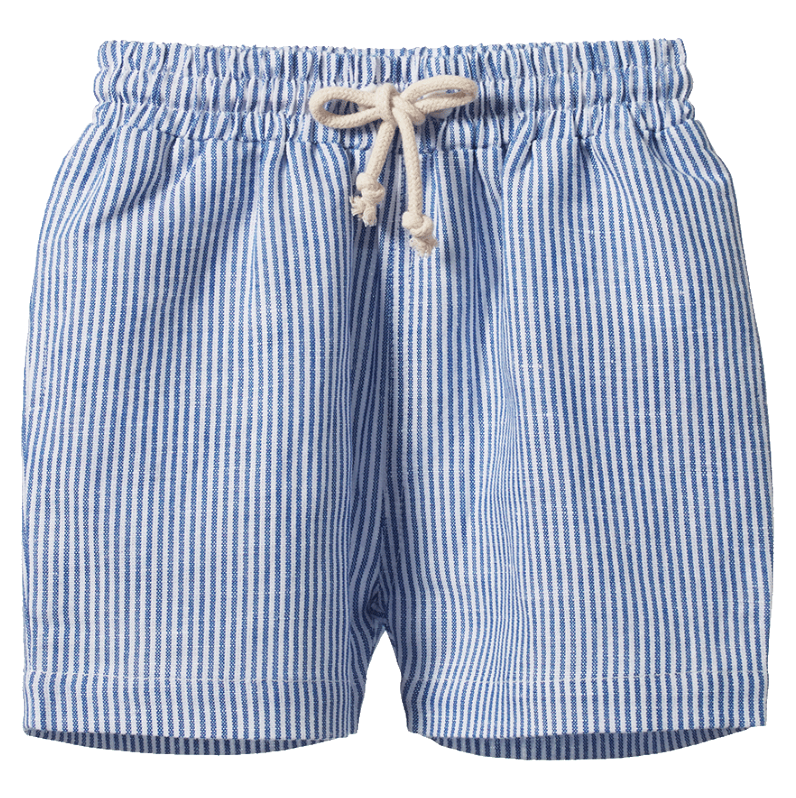 Nature Baby James Shorts Linen - Blue Stripe