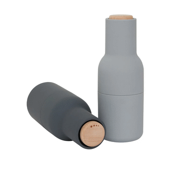 Menu Bottle Grinder - Cool Grey/Beech Lids 2Pack