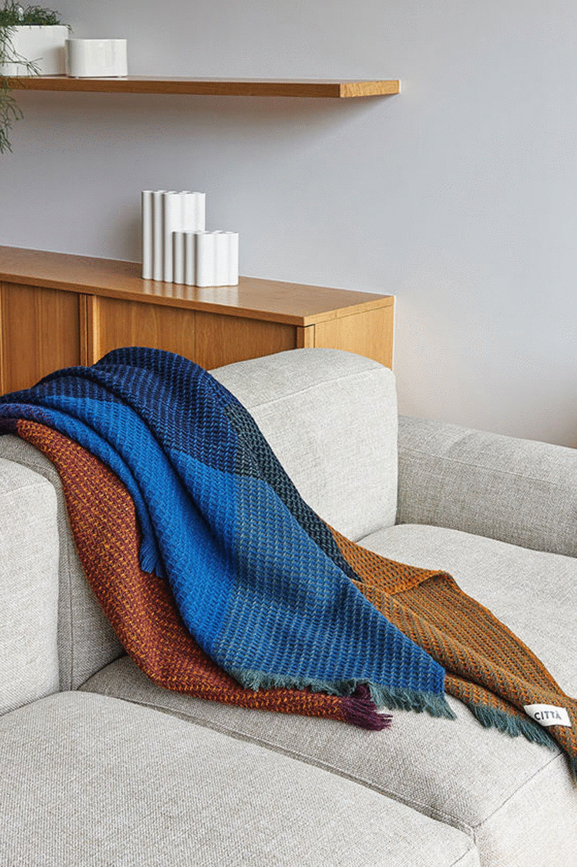 Citta Waffle Wool Blanket Multi 150x180cm