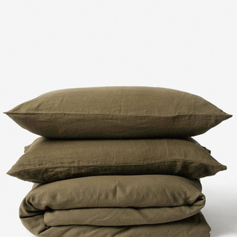 Citta Linen Duvet Cover - Ivy (King)