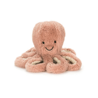 JELLYCAT ODELL OCTOPUS TINY PINK 14X8X5CM