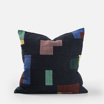 Citta Barragan Cushion Cover - Black/Multi 55x55cm