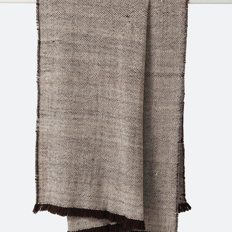 Citta Hutt Wool Throw - Mulberry/Natural 140x180cm