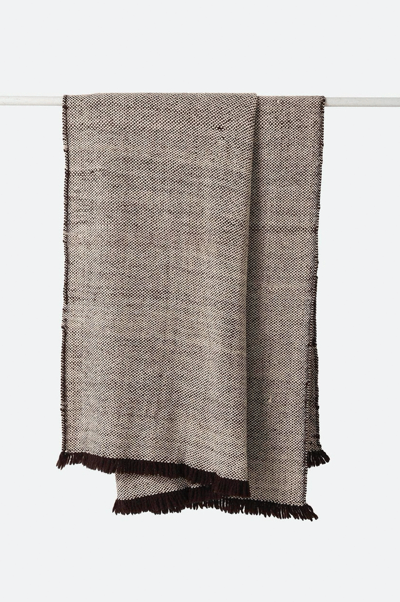 Citta Hutt Wool Throw - Mulberry/Natural 140x180cm