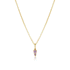 Linda Tahija Birthstone Binary Gemstone Necklace - Amethyst