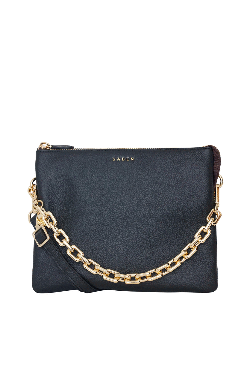 Saben Matilda Crossbody - Black + Chunky Chain
