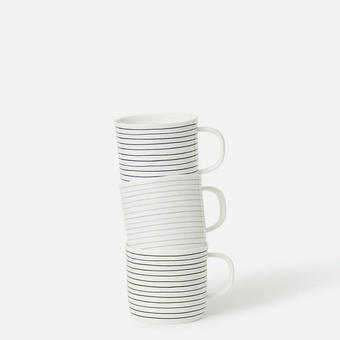 Citta Stripe Coffee Cup 8.5cmdiax7.5cmh