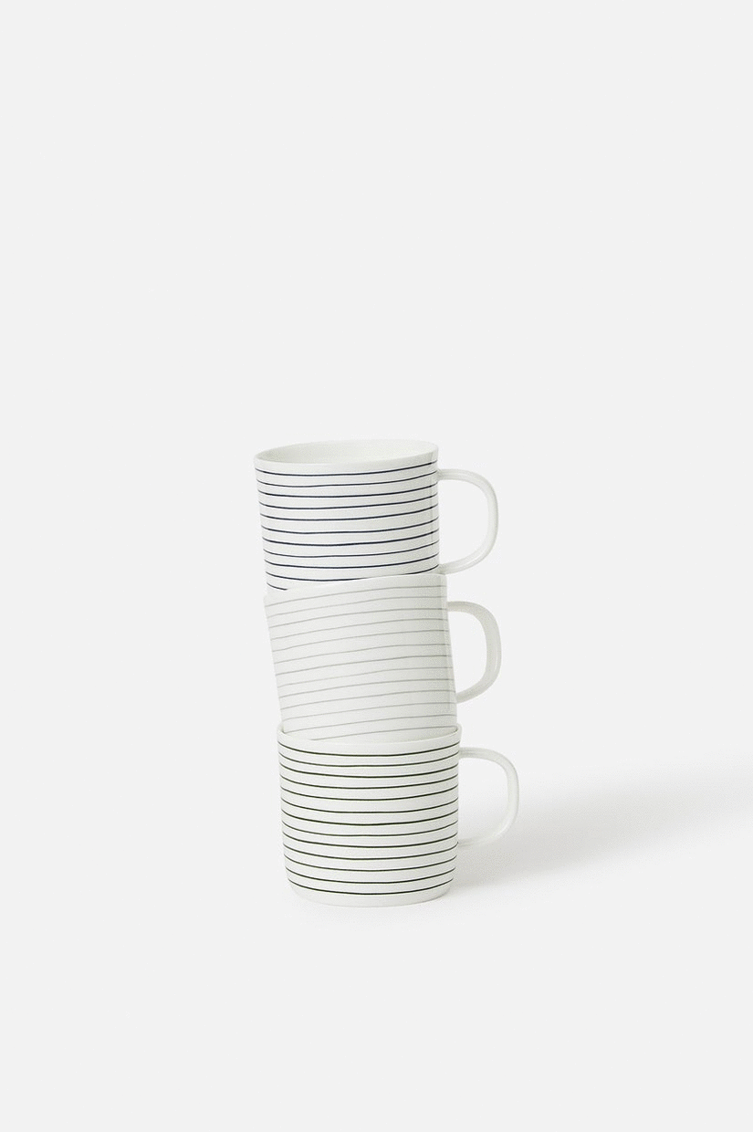 Citta Stripe Coffee Cup 8.5cmdiax7.5cmh