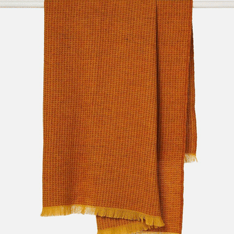 Citta Waffle Wool Blanket - Honey/Orange Peel 150x180cm