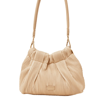 Saben Alexis Shoulder Bag Biscotti Pleat