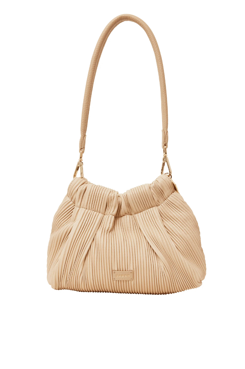 Saben Alexis Shoulder Bag Biscotti Pleat