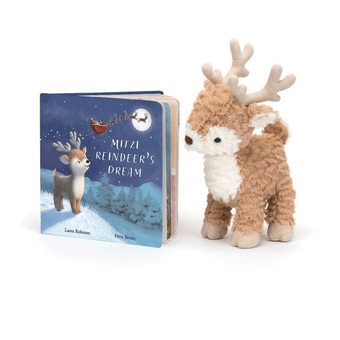 JELLYCAT A REINDEER’S DREAM BOOK (MITZI REINDEER) MULTI-COLOURED 21X21X2CM