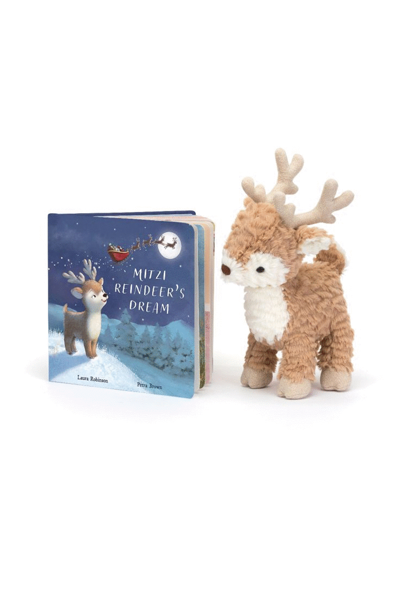 JELLYCAT A REINDEER’S DREAM BOOK (MITZI REINDEER) MULTI-COLOURED 21X21X2CM