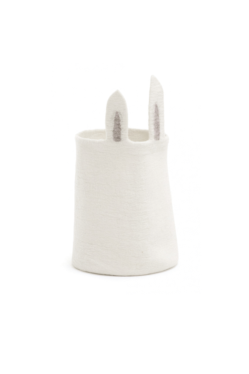 Muskhane High Pasu Bunny Basket 100% Felt - 30cmdiax45cmh