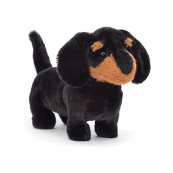 JELLYCAT FREDDIE SAUSAGE DOG SMALL BLACK 5X17X13CM