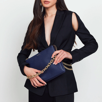 Saben Matilda Crossbody Midnight Blue + Chunky Chain