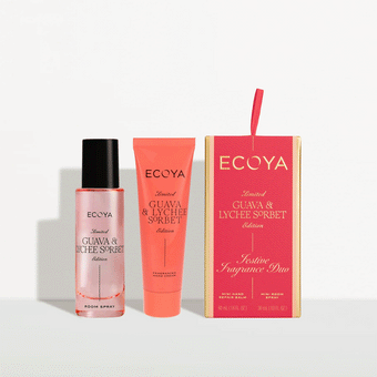Ecoya Guava & Lychee Sorbet Festive Fragrance Duo