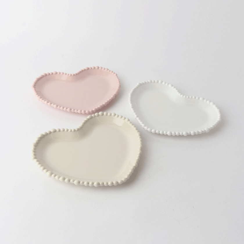 Le Forge Melamine Pearl Heart Plate 20cm