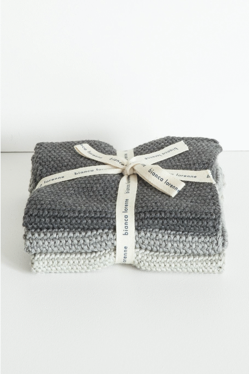 Bianca Lorenne Washers Lavette - Grey Set of 3