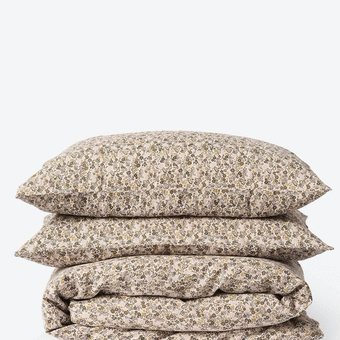 Citta Wildflower Linen Duvet Cover - Ivy/Multi K 245x210cm