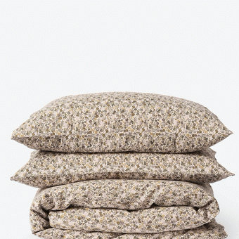 Citta Wildflower Linen Duvet Cover - Ivy/Multi SK 265x210cm