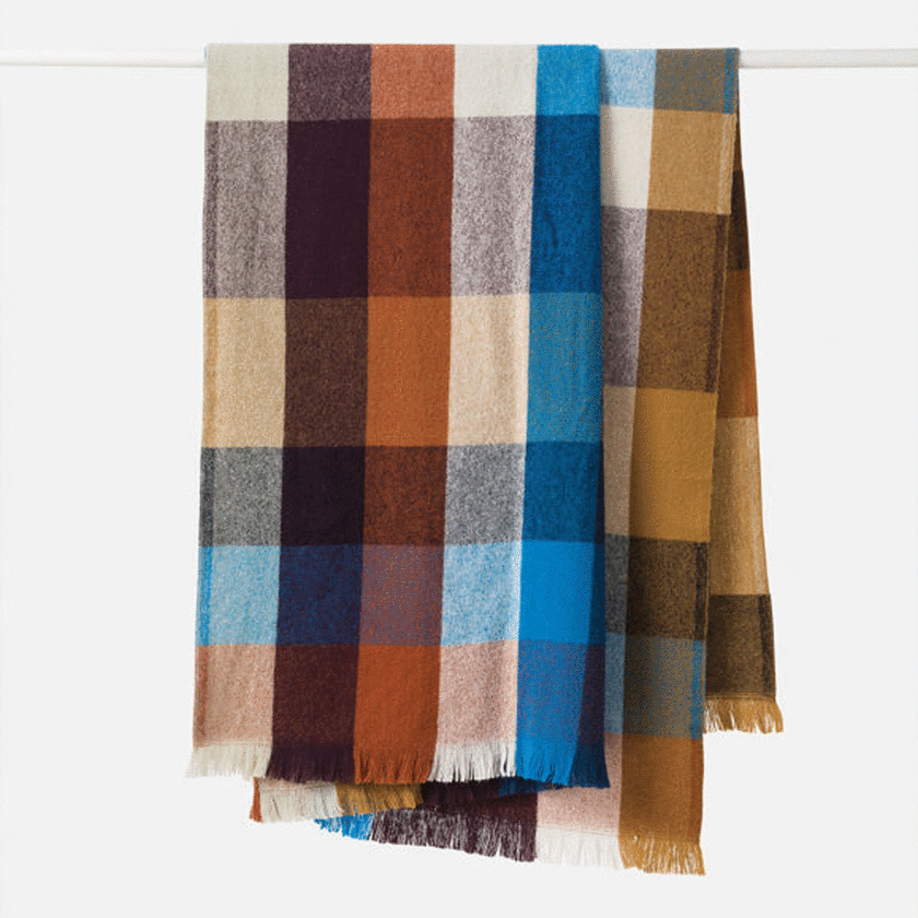 Citta Cabin Wool Blanket - Mulberry/Multi 150x180cm