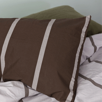 Citta Duo Pillowcase Pair Rye/Pansy - 76x50cm